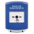 GLR421ES-ES STI Blue Indoor Only Shield Key-to-Reset Push Button with EMERGENCY STOP Label Spanish