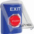 SS2425XT-EN STI Blue Indoor Only Flush or Surface Momentary (Illuminated) Stopper Station with EXIT Label English