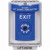 SS2430XT-EN STI Blue Indoor/Outdoor Flush Key-to-Reset Stopper Station with EXIT Label English
