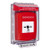 GLR031EM-ES STI Red Indoor/Outdoor Low Profile Flush Mount Key-to-Reset Push Button with EMERGENCY Label Spanish