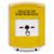 GLR2A1EX-ES STI Yellow Indoor Only Shield w/ Sound Key-to-Reset Push Button with EMERGENCY EXIT Label Spanish