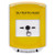 GLR2A1ZA-ES STI Yellow Indoor Only Shield w/ Sound Key-to-Reset Push Button with Non-Returnable Custom Text Label Spanish
