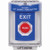 SS2434XT-EN STI Blue Indoor/Outdoor Flush Momentary Stopper Station with EXIT Label English