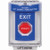 SS2435XT-EN STI Blue Indoor/Outdoor Flush Momentary (Illuminated) Stopper Station with EXIT Label English
