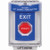 SS2435XT-EN STI Blue Indoor/Outdoor Flush Momentary (Illuminated) Stopper Station with EXIT Label English