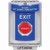SS2439XT-EN STI Blue Indoor/Outdoor Flush Turn-to-Reset (Illuminated) Stopper Station with EXIT Label English