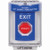 SS2448XT-EN STI Blue Indoor/Outdoor Flush w/ Horn Pneumatic (Illuminated) Stopper Station with EXIT Label English