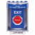 SS2472XT-EN STI Blue Indoor/Outdoor Surface Key-to-Reset (Illuminated) Stopper Station with EXIT Label English