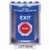 SS2481XT-EN STI Blue Indoor/Outdoor Surface w/ Horn Turn-to-Reset Stopper Station with EXIT Label English