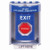 SS2489XT-EN STI Blue Indoor/Outdoor Surface w/ Horn Turn-to-Reset (Illuminated) Stopper Station with EXIT Label English