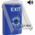SS24A0XT-EN STI Blue Indoor Only Flush or Surface w/ Horn Key-to-Reset Stopper Station with EXIT Label English