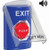 SS24A8XT-EN STI Blue Indoor Only Flush or Surface w/ Horn Pneumatic (Illuminated) Stopper Station with EXIT Label English