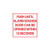 BC1T Dormakaba RCI 11" W x 10" H Building Code Sign  &#8209; Push Until Alarm Sounds Door Can Be Opened in 15 Second - Printed in Red Vinyl Transfer Letters