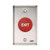 908-GB-MO x 32D Dormakaba RCI Blank Symbol Momentary Action Mushroom Button - Brushed Stainless Steel Faceplate - Green Cap
