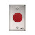 908-RB-TD x 32D Dormakaba RCI Blank Symbol Electronic Time Delay Mushroom Button - Brushed Stainless Steel Faceplate - Blank Red Cap