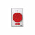 990-RB-MA x 28 Dormakaba RCI Blank Symbol Maintained Action Oversized Tamper-proof Button - Brushed Anodized Aluminum Faceplate - Red Cap