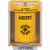 SS2270AB-EN STI Yellow Indoor/Outdoor Surface Key-to-Reset Stopper Station with ABORT Label English