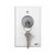 960-DMA x 28 Dormakaba Rutherford Controls Maintained Action Double Pole Double Throw (DPDT) Tamper-Resistant Key Switch Brushed Anodized Aluminum Faceplate