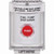 SS2341PS-EN STI White Indoor/Outdoor Flush w/ Horn Turn-to-Reset Stopper Station with FUEL PUMP SHUT DOWN Label English
