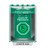 SS2187EX-ES STI Green Indoor/Outdoor Surface w/ Horn Weather Resistant Momentary (Illuminated) with Green Lens Stopper Station with EMERGENCY EXIT Label Spanish