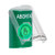 SS21A6AB-ES STI Green Indoor Only Flush or Surface w/ Horn Momentary (Illuminated) with Green Lens Stopper Station with ABORT Label Spanish