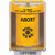 SS2280AB-EN STI Yellow Indoor/Outdoor Surface w/ Horn Key-to-Reset Stopper Station with ABORT Label English