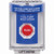 SS2431PS-EN STI Blue Indoor/Outdoor Flush Turn-to-Reset Stopper Station with FUEL PUMP SHUT DOWN Label English