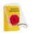 SS22A7EX-ES STI Yellow Indoor Only Flush or Surface w/ Horn Weather Resistant Momentary (Illuminated) with Red Lens Stopper Station with EMERGENCY EXIT Label Spanish