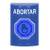 SS2406AB-ES STI Blue No Cover Momentary (Illuminated) with Blue Lens Stopper Station with ABORT Label Spanish