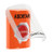 SS2521AB-ES STI Orange Indoor Only Flush or Surface Turn-to-Reset Stopper Station with ABORT Label Spanish