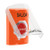 SS2524XT-ES STI Orange Indoor Only Flush or Surface Momentary Stopper Station with EXIT Label Spanish