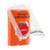 SS2528EX-ES STI Orange Indoor Only Flush or Surface Pneumatic (Illuminated) Stopper Station with EMERGENCY EXIT Label Spanish