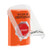 SS2529EX-ES STI Orange Indoor Only Flush or Surface Turn-to-Reset (Illuminated) Stopper Station with EMERGENCY EXIT Label Spanish