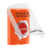 SS25A1HV-ES STI Orange Indoor Only Flush or Surface w/ Horn Turn-to-Reset Stopper Station with HVAC SHUT DOWN Label Spanish