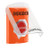 SS25A4EM-ES STI Orange Indoor Only Flush or Surface w/ Horn Momentary Stopper Station with EMERGENCY Label Spanish