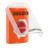 SS25A4EM-ES STI Orange Indoor Only Flush or Surface w/ Horn Momentary Stopper Station with EMERGENCY Label Spanish