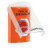 SS25A4ES-ES STI Orange Indoor Only Flush or Surface w/ Horn Momentary Stopper Station with EMERGENCY STOP Label Spanish