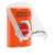 SS25A4HV-ES STI Orange Indoor Only Flush or Surface w/ Horn Momentary Stopper Station with HVAC SHUT DOWN Label Spanish