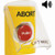 SS22A4AB-EN STI Yellow Indoor Only Flush or Surface w/ Horn Momentary Stopper Station with ABORT Label English