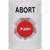 SS2301AB-EN STI White No Cover Turn-to-Reset Stopper Station with ABORT Label English