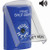SS24A0HV-EN STI Blue Indoor Only Flush or Surface w/ Horn Key-to-Reset Stopper Station with HVAC SHUT DOWN Label English