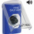 SS24A3HV-EN STI Blue Indoor Only Flush or Surface w/ Horn Key-to-Activate Stopper Station with HVAC SHUT DOWN Label English