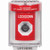 SS2033LD-EN STI Red Indoor/Outdoor Flush Key-to-Activate Stopper Station with LOCKDOWN Label English