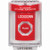SS2044LD-EN STI Red Indoor/Outdoor Flush w/ Horn Momentary Stopper Station with LOCKDOWN Label English