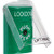 SS2120LD-EN STI Green Indoor Only Flush or Surface Key-to-Reset Stopper Station with LOCKDOWN Label English