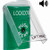 SS21A0LD-EN STI Green Indoor Only Flush or Surface w/ Horn Key-to-Reset Stopper Station with LOCKDOWN Label English