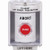 SS2371AB-EN STI White Indoor/Outdoor Surface Turn-to-Reset Stopper Station with ABORT Label English