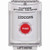 SS2331LD-EN STI White Indoor/Outdoor Flush Turn-to-Reset Stopper Station with LOCKDOWN Label English