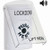 SS23A0LD-EN STI White Indoor Only Flush or Surface w/ Horn Key-to-Reset Stopper Station with LOCKDOWN Label English