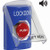 SS24A1LD-EN STI Blue Indoor Only Flush or Surface w/ Horn Turn-to-Reset Stopper Station with LOCKDOWN Label English